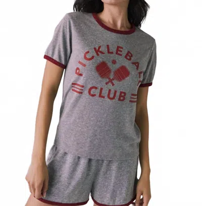 Chaser Pickleball Club Tee In Grey In Gray