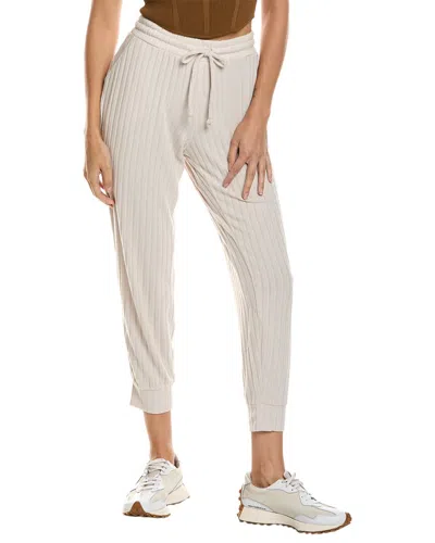 Chaser Poor Boy Rib Cuffed Jogger Pant In White
