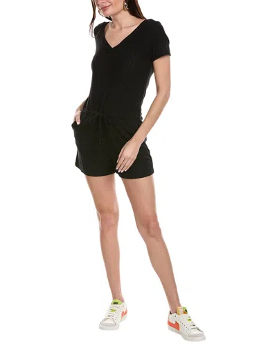 Chaser Poor Boy Romper In Black