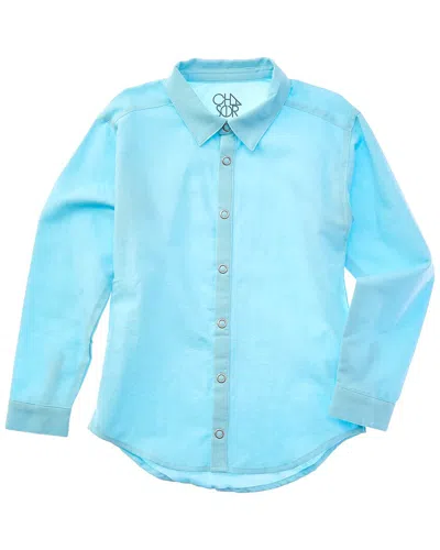 Chaser Poplin Button-down Shirt In Blue