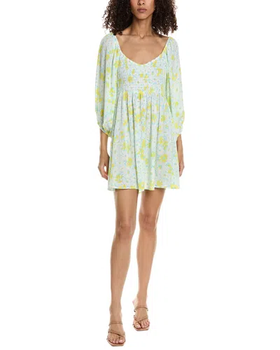 Chaser Puff Sleeve Mini Dress In Blue