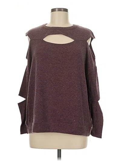 Pre-owned Chaser Pullover Sweater In Burgundy