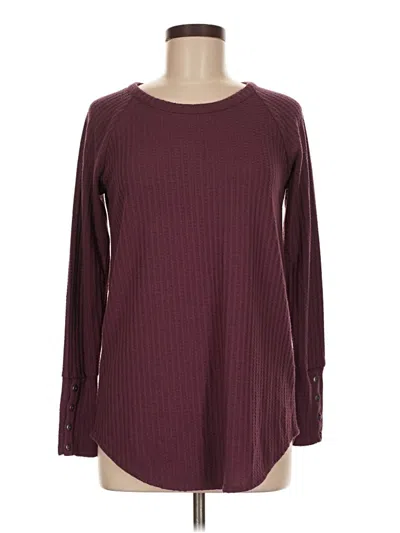 Pre-owned Chaser Pullover Sweater In Burgundy