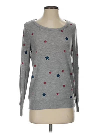 Pre-owned Chaser Pullover Sweater In Gray