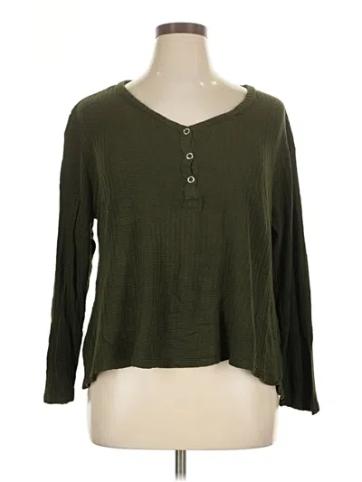 Pre-owned Chaser Pullover Sweater In Green