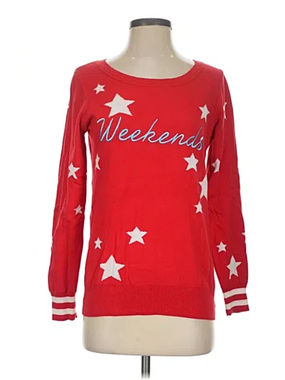Pre-owned Chaser Pullover Sweater In Red