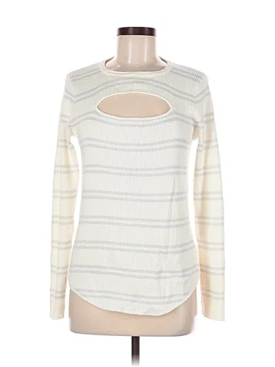 Pre-owned Chaser Pullover Sweater In White