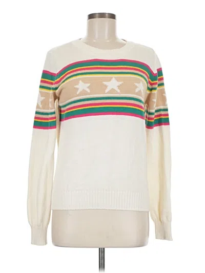 Pre-owned Chaser Pullover Sweater In White