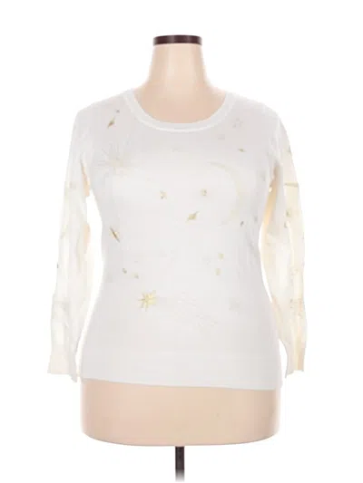 Pre-owned Chaser Pullover Sweater In White