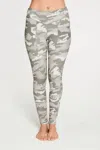 Chaser Quadrablend Paneled Ribbed Legging In Camo Print In Multi