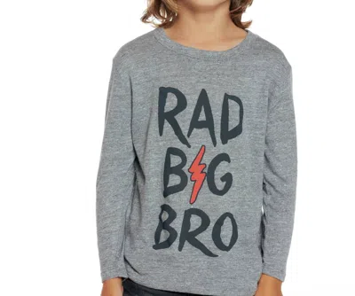 Chaser Kids' Rad Big Bro Tee In Gray
