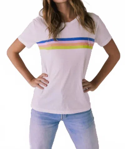 Chaser Retro Lightning Tee In White In Multi