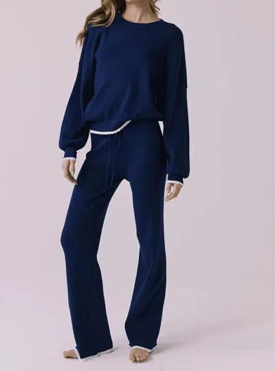 Chaser Seaport Button Down Cardigan In Worn Blue