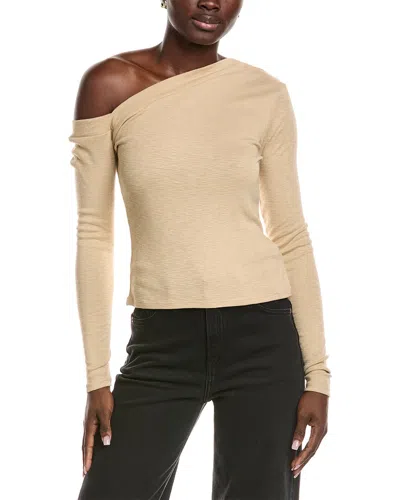 Chaser Rib Jersey Nicola Top In Neutral