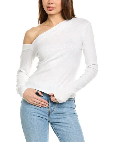 Chaser Rib Jersey Nicola Top In White
