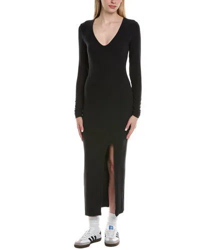 Chaser Rib Knit Goldyy Maxi Dress In Black