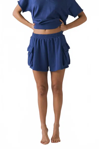 Chaser Riley Honest Shorts In Indigo In Multi