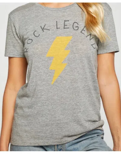 Chaser Rock Legend Short Sleeve Graphic Tee In Grey In Gray