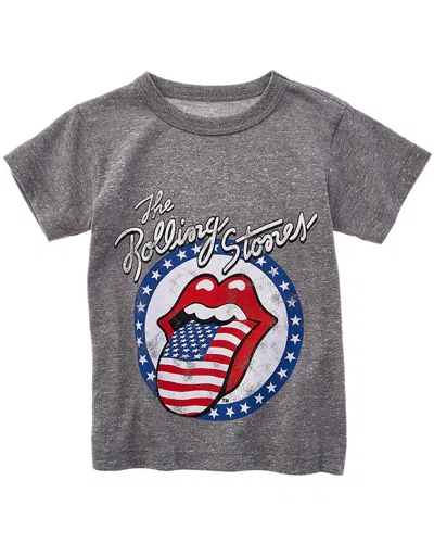Chaser Kids' Rolling Stones Americana Tongue T-shirt In Gray