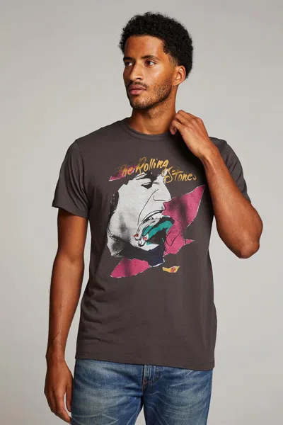 Chaser Rolling Stones Love You Live Tee In Vintage Black
