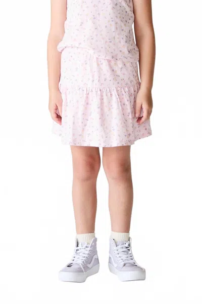 Chaser Kids' Rosebud Ditsy Skirt In Pink