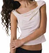 Chaser Roxanne Licorice Tank Top In White In Neutral