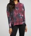 Chaser Rpet Love Rib Long Sleeve Drop Shoulderslit Side Pullover In Multi