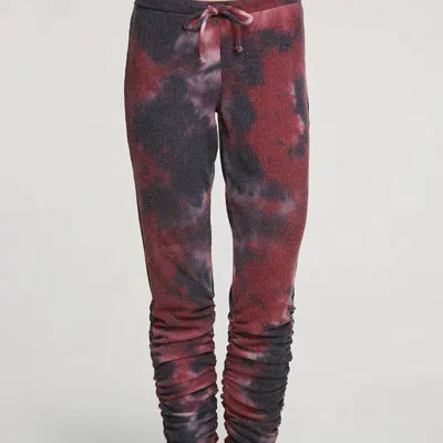 Chaser Rpet Love Rib Shirred Jogger/blackberry Tie Dye In Multi