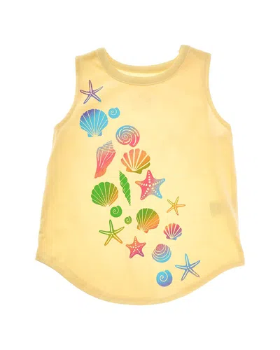 Chaser Kids' Rpet Vintage Jersey Shirttail Muscle Tank Top In Yellow