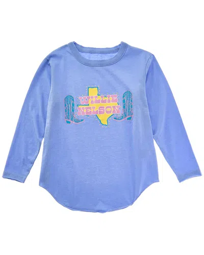 Chaser Kids' Rpet Vintage Jersey Shirttail T-shirt In Blue