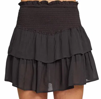 Chaser Ruffled Tiered Mini Skirt In Black