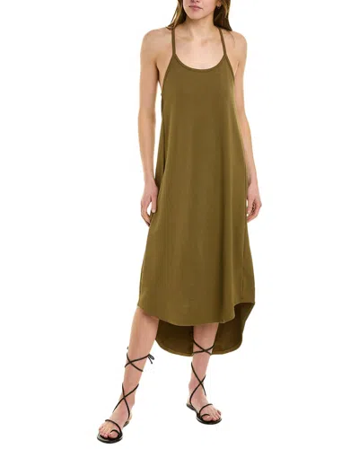 Chaser Sanded Baby Cami Midi Dress In Green