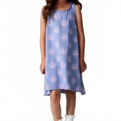 Chaser Kids' Seashell Dreams All Over Dress In Blue