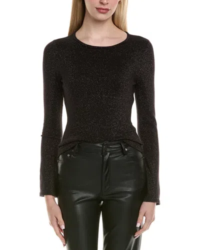 Chaser Shimmer Lurex Knit Copala Sweater In Black
