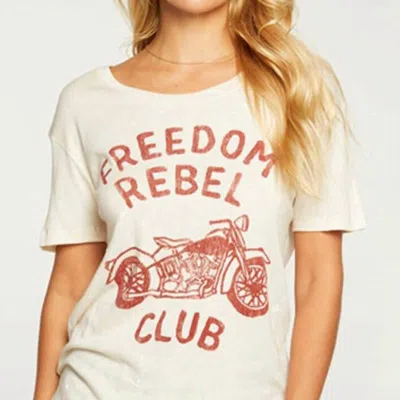 Chaser S/s Freedom Rebel Club Tee In Au Lait In Beige