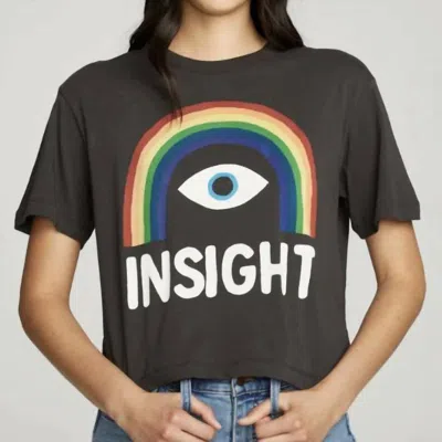 Chaser Short Sleeve Insight Rainbow Tee In Vintage Black