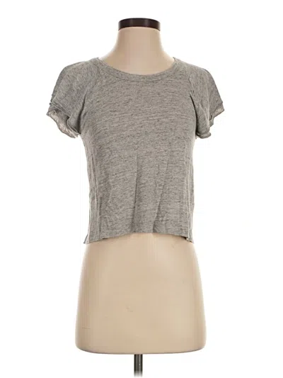 Pre-owned Chaser Short Sleeve Top Gray Crew Neck Tops