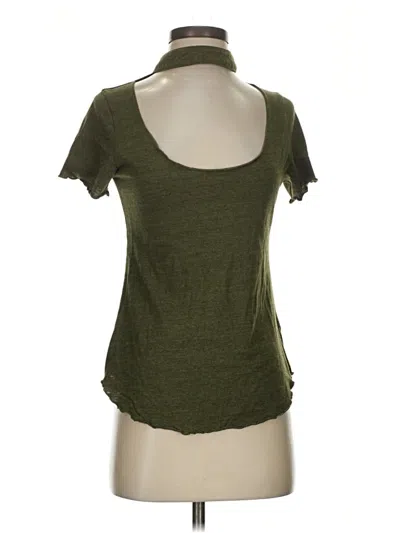 Pre-owned Chaser Short Sleeve Top Green Scoop Neck Tops