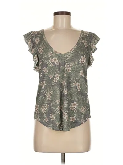 Chaser Short Sleeve Top Green Sweetheart Neckline Tops