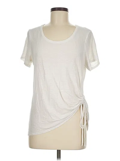 Pre-owned Chaser Short Sleeve Top Ivory Crew Neck Tops
