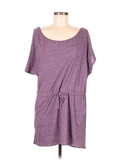Pre-owned Chaser Short Sleeve Top Purple Scoop Neck Tops