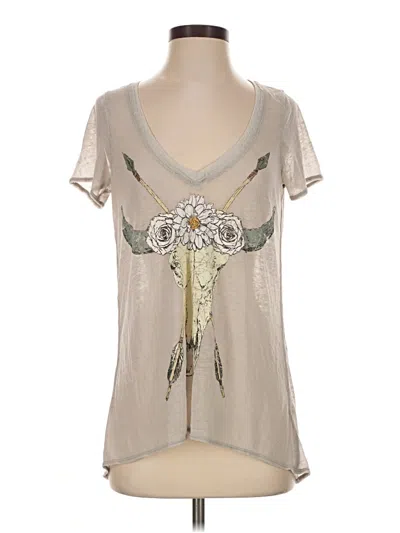 Pre-owned Chaser Short Sleeve T-shirt In Tan