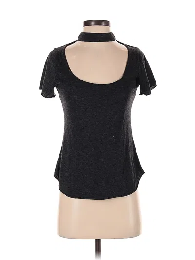 Pre-owned Chaser Short Sleeve Turtleneck In Black
