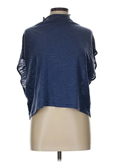 Pre-owned Chaser Short Sleeve Turtleneck In Blue
