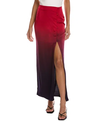 Chaser Silky Midi Skirt In Multi