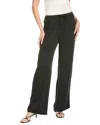 Chaser Silky Woven Lace Inserts Leee Trouser In Black