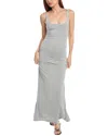 Chaser Sleek Stretch Jersey Panther Maxi Dress In Grey