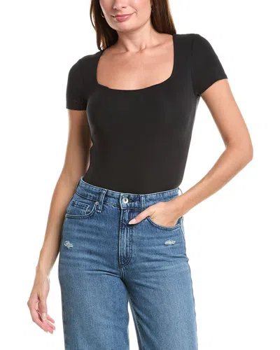 Chaser Sleek Stretch Jersey River Bodysuit In Black