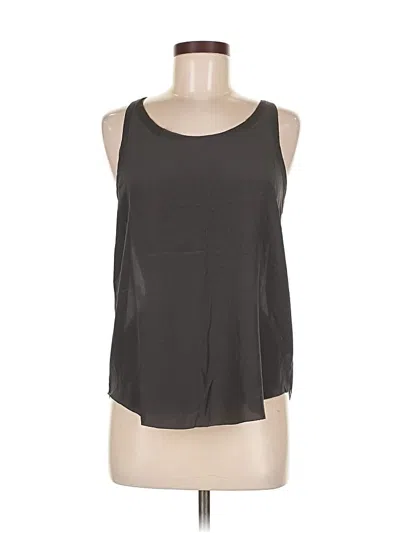 Pre-owned Chaser Sleeveless Silk Top Gray Halter Neckline Tops