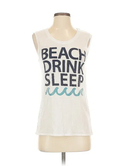 Pre-owned Chaser Sleeveless T-shirt In White